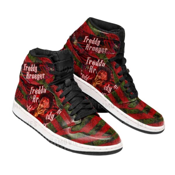 Tubopro Freddy Krueger AJ1 High Sneakers Shoes For Men And Women - Image 3