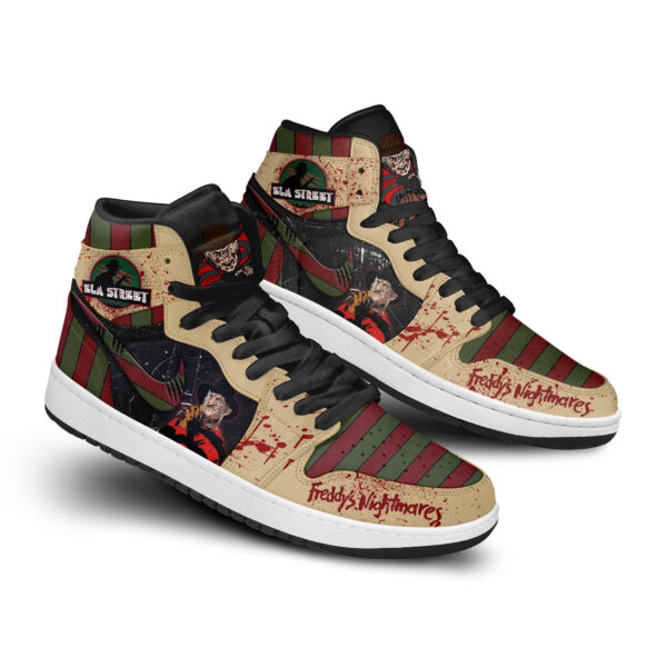 Tubopro Freddys Nightmares AJ1 High Sneakers Shoes For Men And Women - Image 2