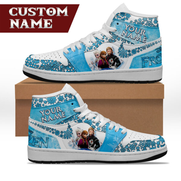 Tubopro Frozen Elsa AJ1 High Sneakers Shoes For Men And Women