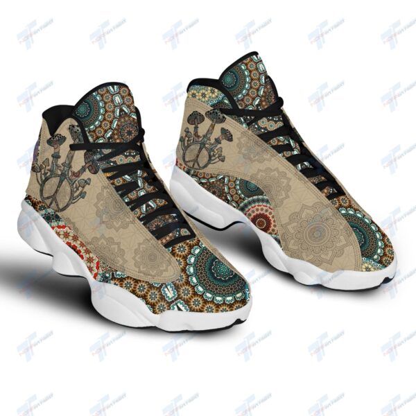 Tubopro Funny Mandala Mushroom AJ13 Sneakers Shoes For Men And Women - Image 2