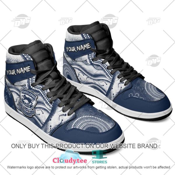 Tubopro Geelong Cats AFL AJ1 High Sneakers Shoes For Men And Women - Image 2