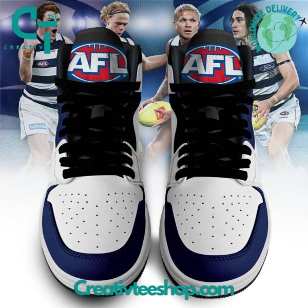 Tubopro Geelong Cats AJ1 High Sneakers Shoes For Men And Women - Image 2