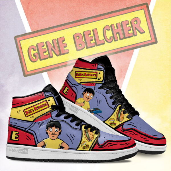 Tubopro Gene Bobs Burger AJ1 High Sneakers Shoes For Men And Women - Image 3