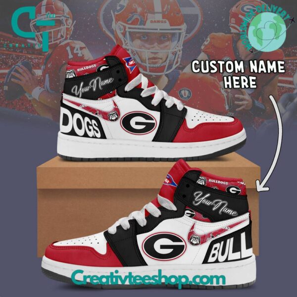 Tubopro Georgia Bulldogs AJ1 High Sneakers Shoes For Men And Women