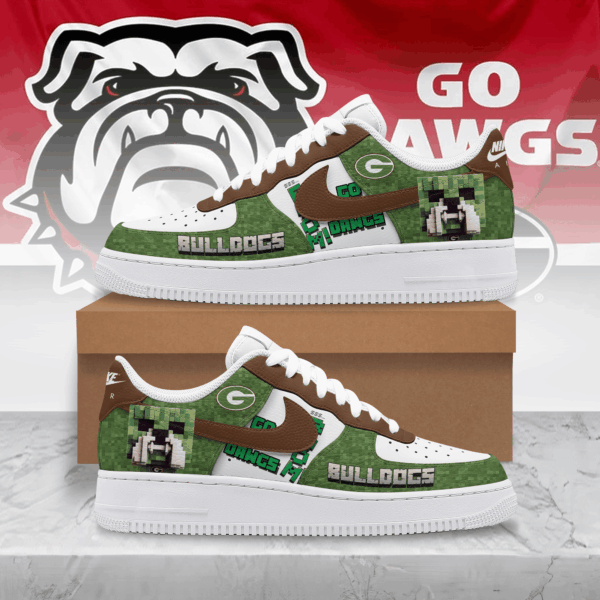 Tubopro Georgia Bulldogs x Minecraft Air Low-Top Sneakers Shoes For Men And Women