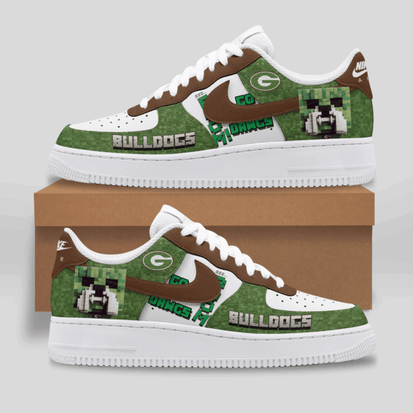 Tubopro Georgia Bulldogs x Minecraft Air Low-Top Sneakers Shoes For Men And Women - Image 3