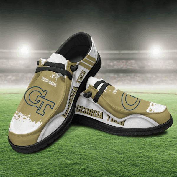 Tubopro Georgia Tech Yellow Jackets Hey Dude Shoes For Men And Women - Image 2