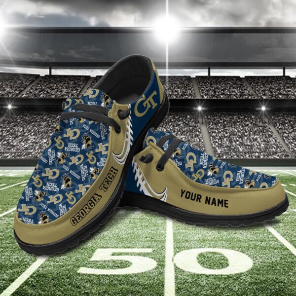 Tubopro Georgia Tech Yellow Jackets Hey Dude Shoes For Men And Women - Image 2