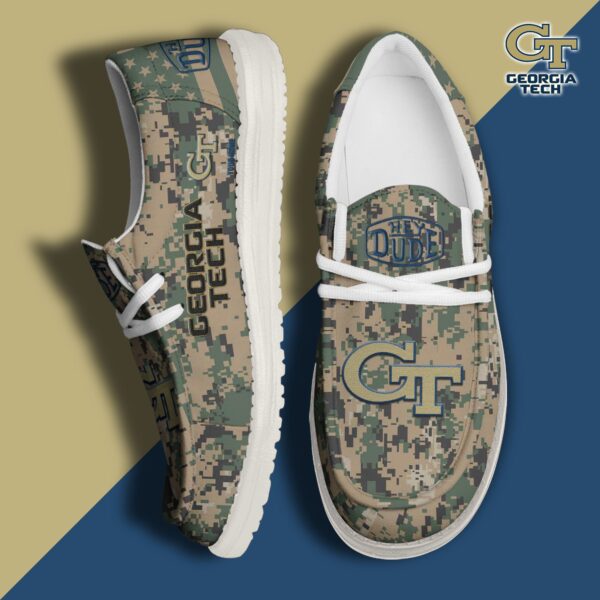 Tubopro Georgia Tech Yellow Jackets Personalized Hey Dude Shoes For Men And Women