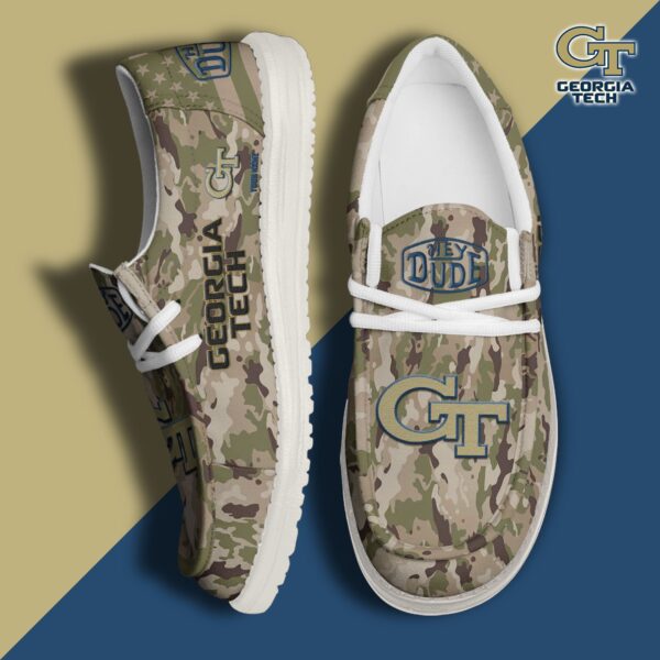 Tubopro Georgia Tech Yellow Jackets Personalized Hey Dude Shoes For Men And Women