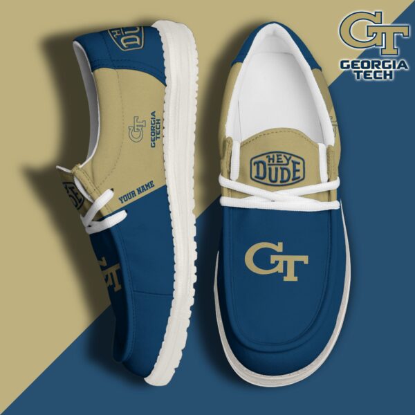 Tubopro Georgia Tech Yellow Jackets Personalized Hey Dude Shoes For Men And Women