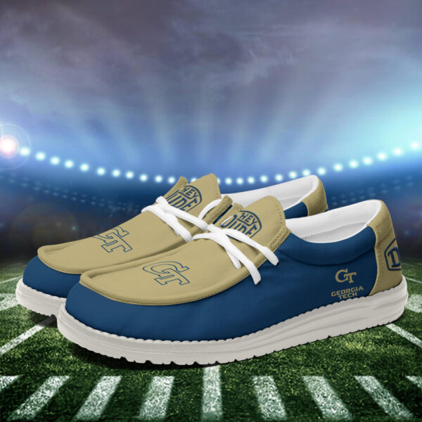 Tubopro Georgia Tech Yellow Jackets Personalized Hey Dude Shoes For Men And Women - Image 3