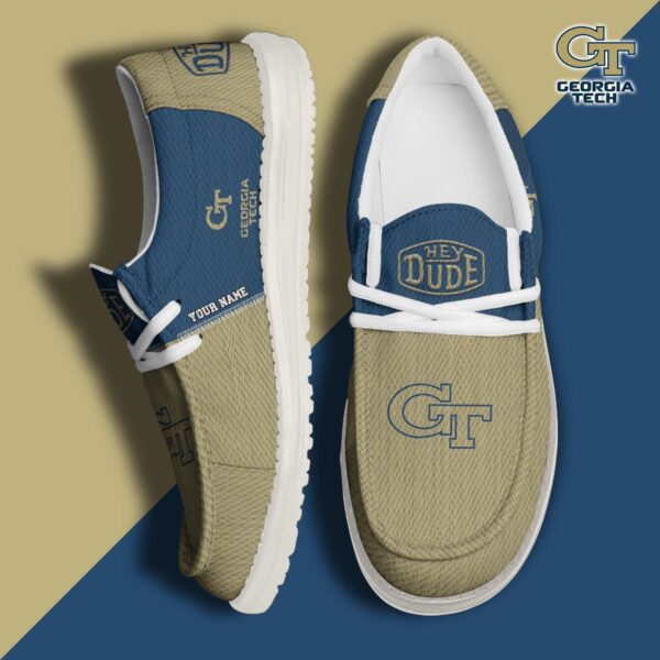 Tubopro Georgia Tech Yellow Jackets Personalized Hey Dude Shoes For Men And Women