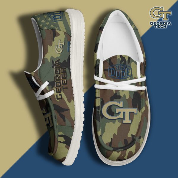 Tubopro Georgia Tech Yellow Jackets Personalized Hey Dude Shoes For Men And Women