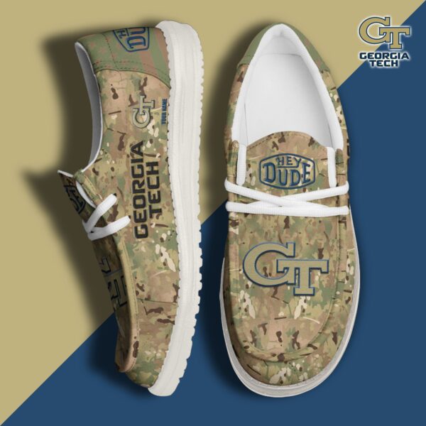 Tubopro Georgia Tech Yellow Jackets Personalized Hey Dude Shoes For Men And Women