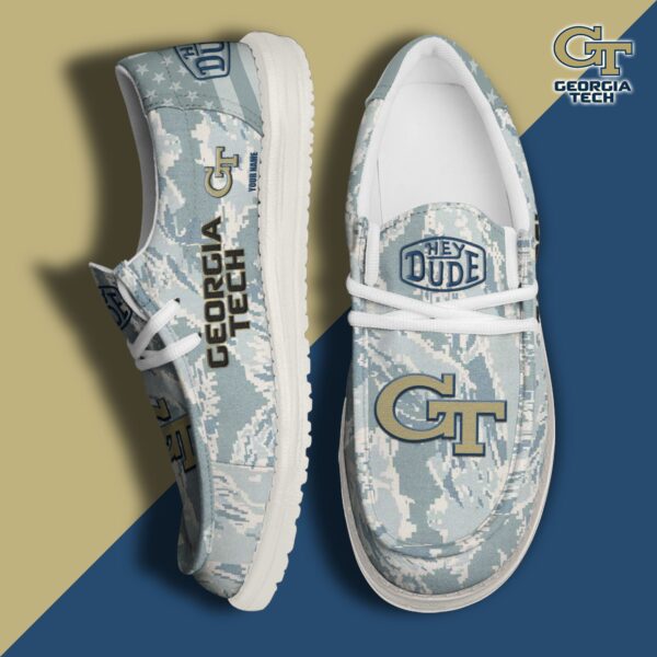 Tubopro Georgia Tech Yellow Jackets Personalized Hey Dude Shoes For Men And Women