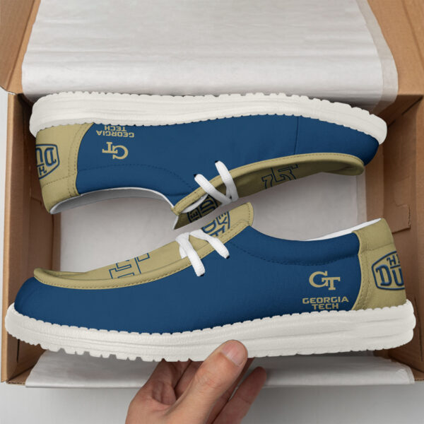 Tubopro Georgia Tech Yellow Jackets Personalized Hey Dude Shoes For Men And Women - Image 2