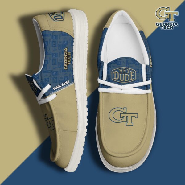 Tubopro Georgia Tech Yellow Jackets Personalized Hey Dude Shoes For Men And Women