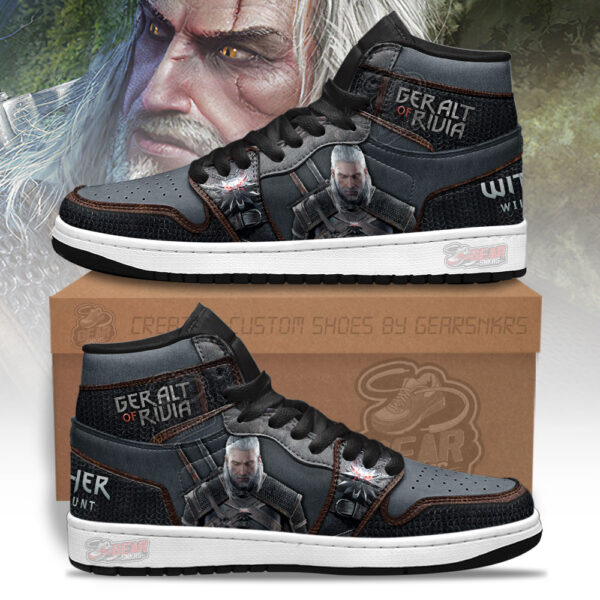 Tubopro Geralt of Rivia The Witcher AJ1 High Sneakers Shoes For Men And Women