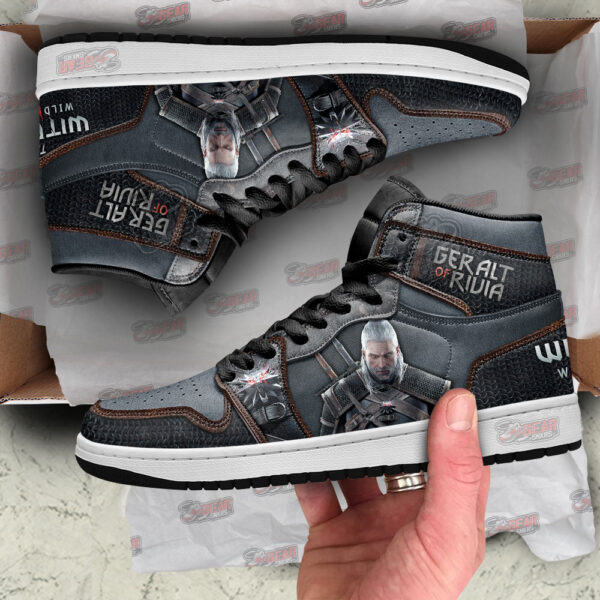 Tubopro Geralt of Rivia The Witcher AJ1 High Sneakers Shoes For Men And Women - Image 2
