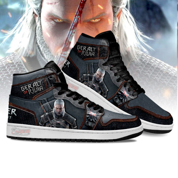 Tubopro Geralt of Rivia The Witcher AJ1 High Sneakers Shoes For Men And Women - Image 3