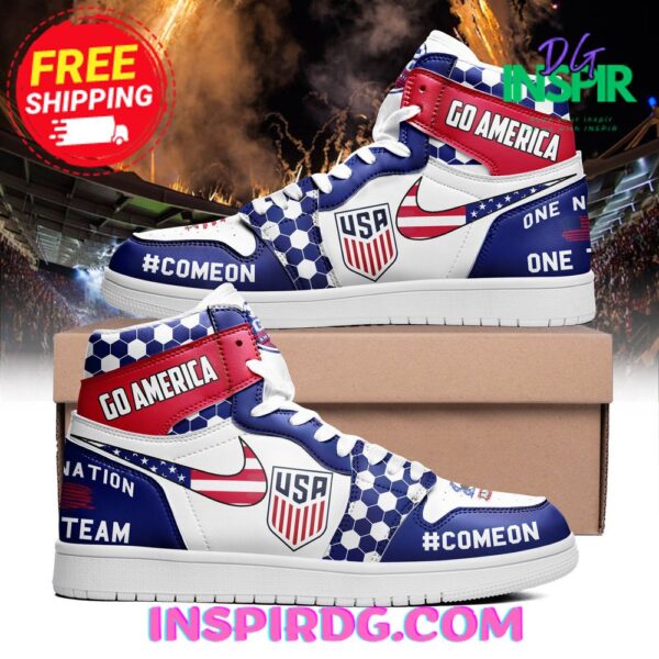 Tubopro Go American One Nation One Team USA AJ1 High Sneakers Shoes For Men And Women