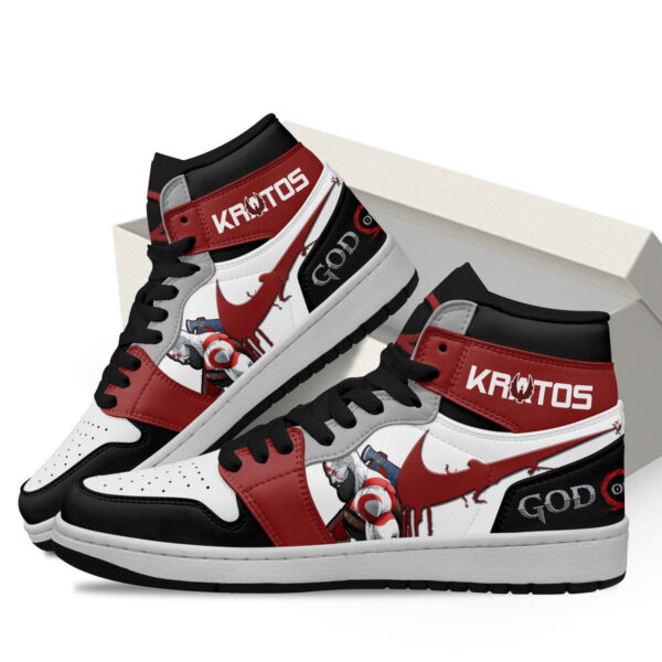 Tubopro God Of War AJ1 High Sneakers Shoes For Men And Women - Image 3