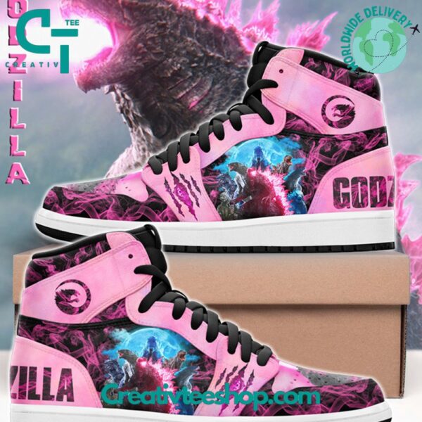 Tubopro Godzilla Pink AJ1 High Sneakers Shoes For Men And Women