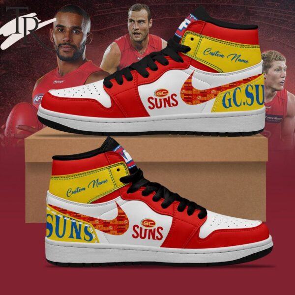 Tubopro Gold Coast Suns AJ1 High Sneakers Shoes For Men And Women