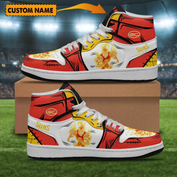 Tubopro Gold Coast Suns AJ1 High Sneakers Shoes For Men And Women
