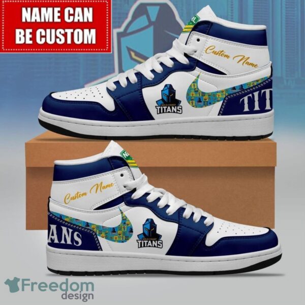 Tubopro Gold Coast Titans AJ1 High Sneakers Shoes For Men And Women