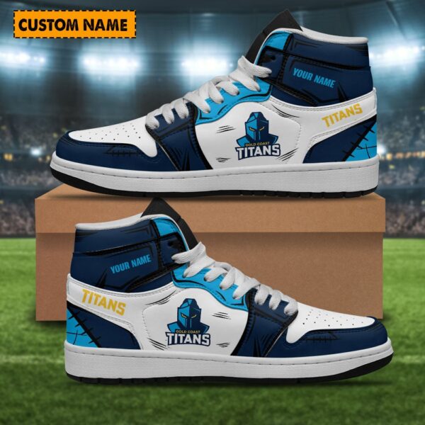 Tubopro Gold Coast Titans AJ1 High Sneakers Shoes For Men And Women