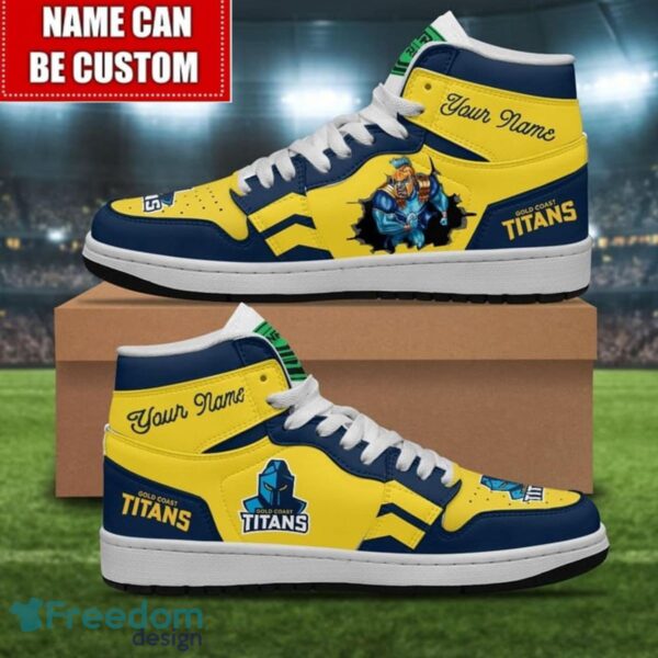 Tubopro Gold Coast Titans AJ1 High Sneakers Shoes For Men And Women