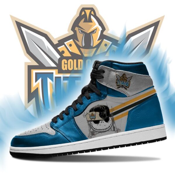 Tubopro Gold Coast Titans NRL AJ1 High Sneakers Shoes For Men And Women - Image 2