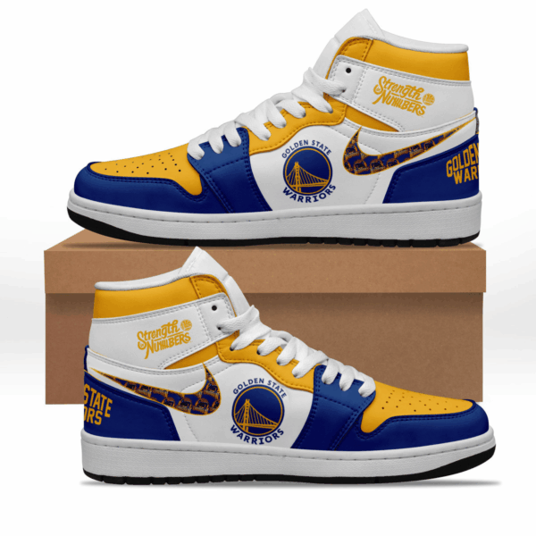 Tubopro Golden State Warriors AJ1 High Sneakers Shoes For Men And Women