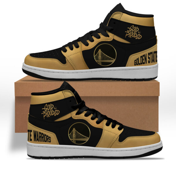 Tubopro Golden State Warriors AJ1 High Sneakers Shoes For Men And Women - Image 2