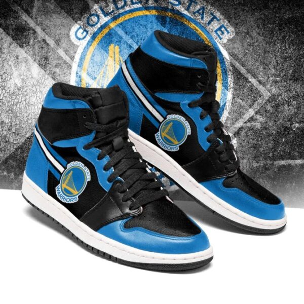 Tubopro Golden State Warriors NBA AJ1 High Sneakers Shoes For Men And Women - Image 2