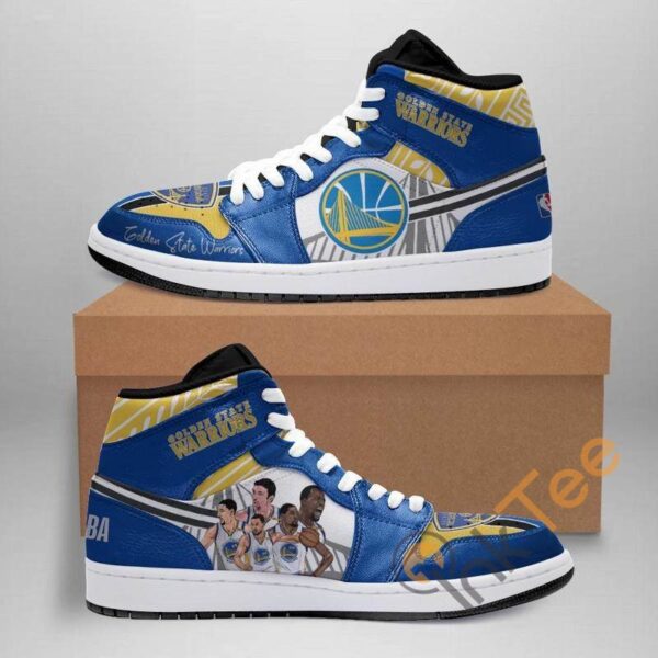 Tubopro Golden State Warriors NBA AJ1 High Sneakers Shoes For Men And Women