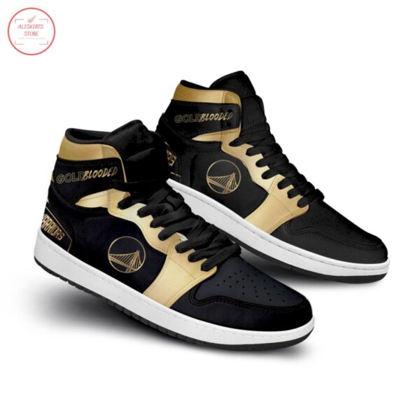 Tubopro Golden State Warriors NBA AJ1 High Sneakers Shoes For Men And Women - Image 2