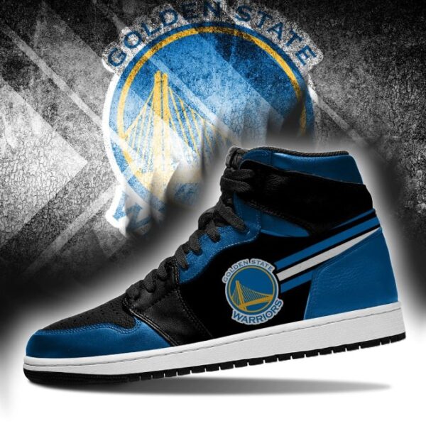 Tubopro Golden State Warriors NBA AJ1 High Sneakers Shoes For Men And Women - Image 3