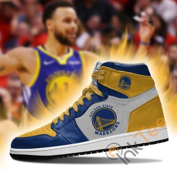 Tubopro Golden State Warriors NBA AJ1 High Sneakers Shoes For Men And Women