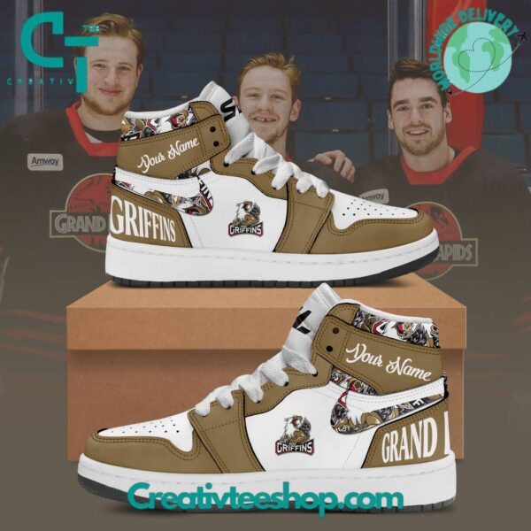 Tubopro Grand Rapids Griffins AJ1 High Sneakers Shoes For Men And Women