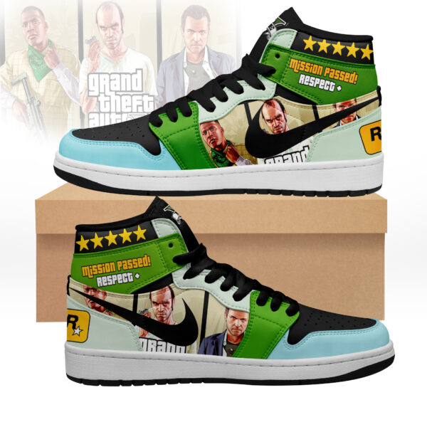 Tubopro Grand Theft Auto AJ1 High Sneakers Shoes For Men And Women