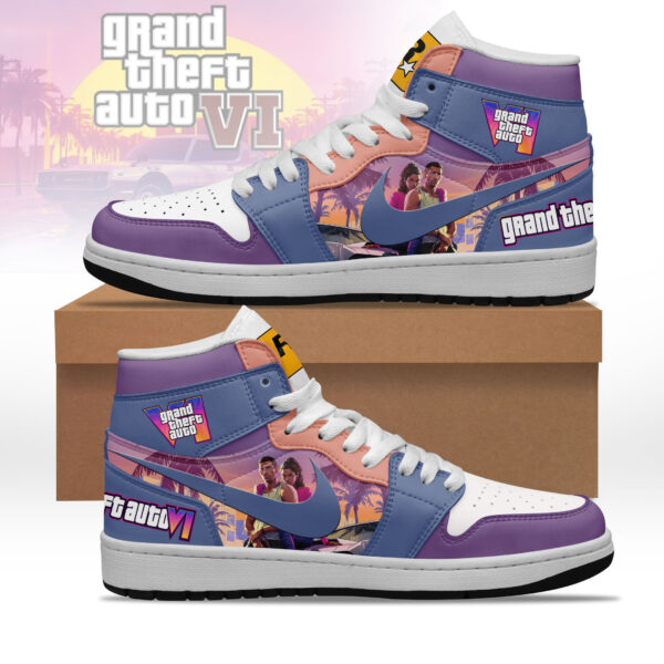 Tubopro Grand Theft Auto VI AJ1 High Sneakers Shoes For Men And Women