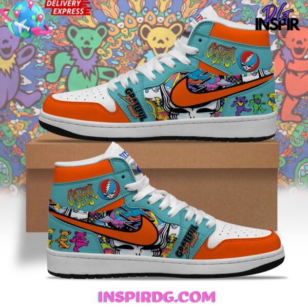Tubopro Grateful Dead AJ1 High Sneakers Shoes For Men And Women