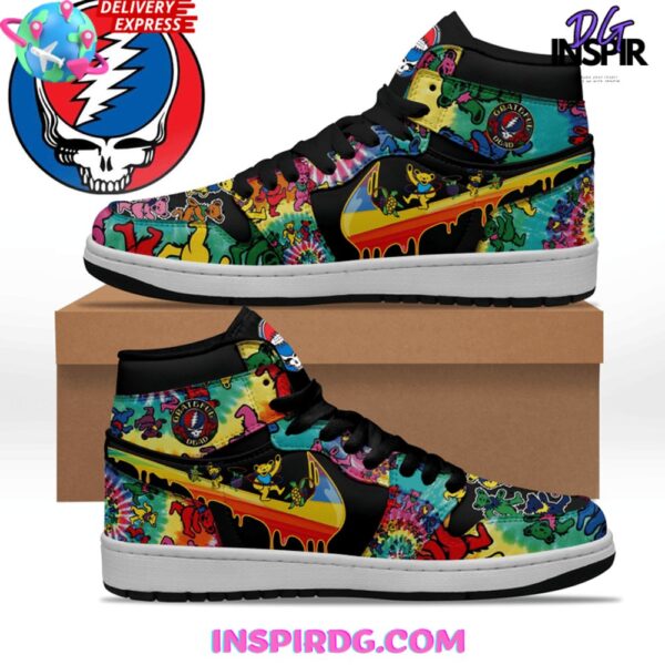 Tubopro Grateful Dead AJ1 High Sneakers Shoes For Men And Women