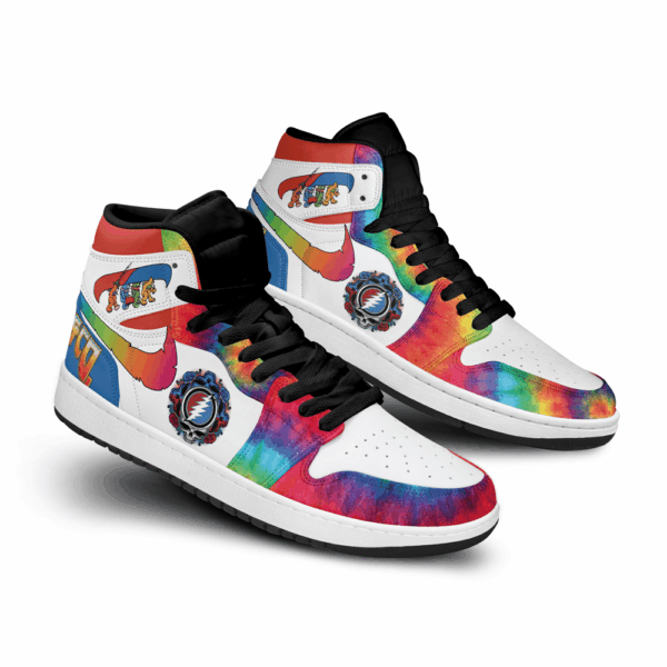 Tubopro Grateful Dead AJ1 High Sneakers Shoes For Men And Women - Image 2