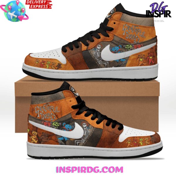 Tubopro Grateful Dead AJ1 High Sneakers Shoes For Men And Women - Image 2