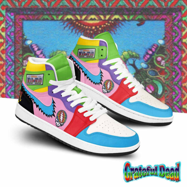 Tubopro Grateful Dead AJ1 High Sneakers Shoes For Men And Women