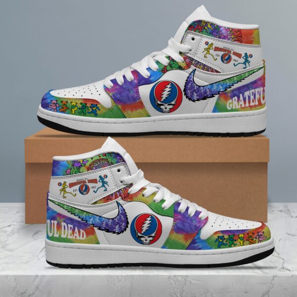 Tubopro Grateful Dead AJ1 High Sneakers Shoes For Men And Women